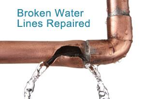 broken water lines repaired